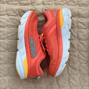 Hoka One One Vibrant Coral Sneakers